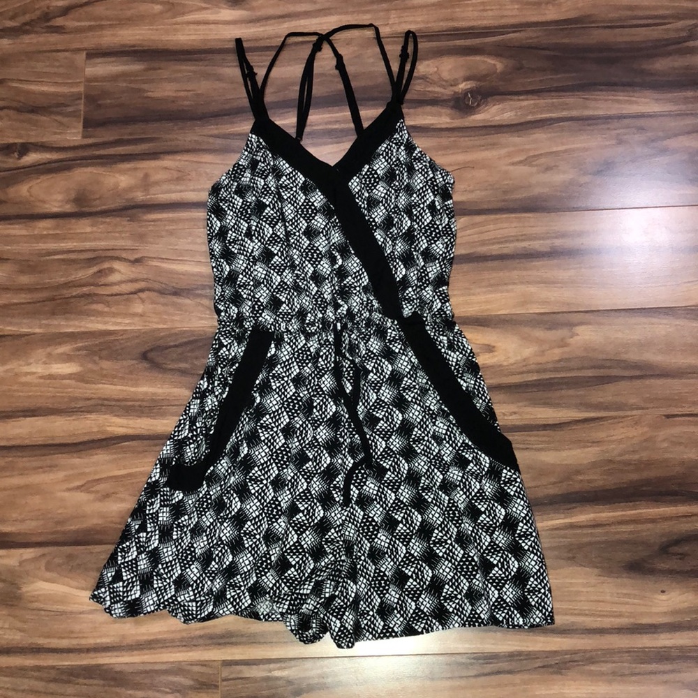 Black and White Patterned Xhilaration Romper